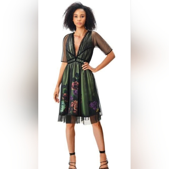 Wayward Fancies eShakti Faux Duponi Silk Taffeta Overlay Cocktail Formal Dress - Picture 2 of 14